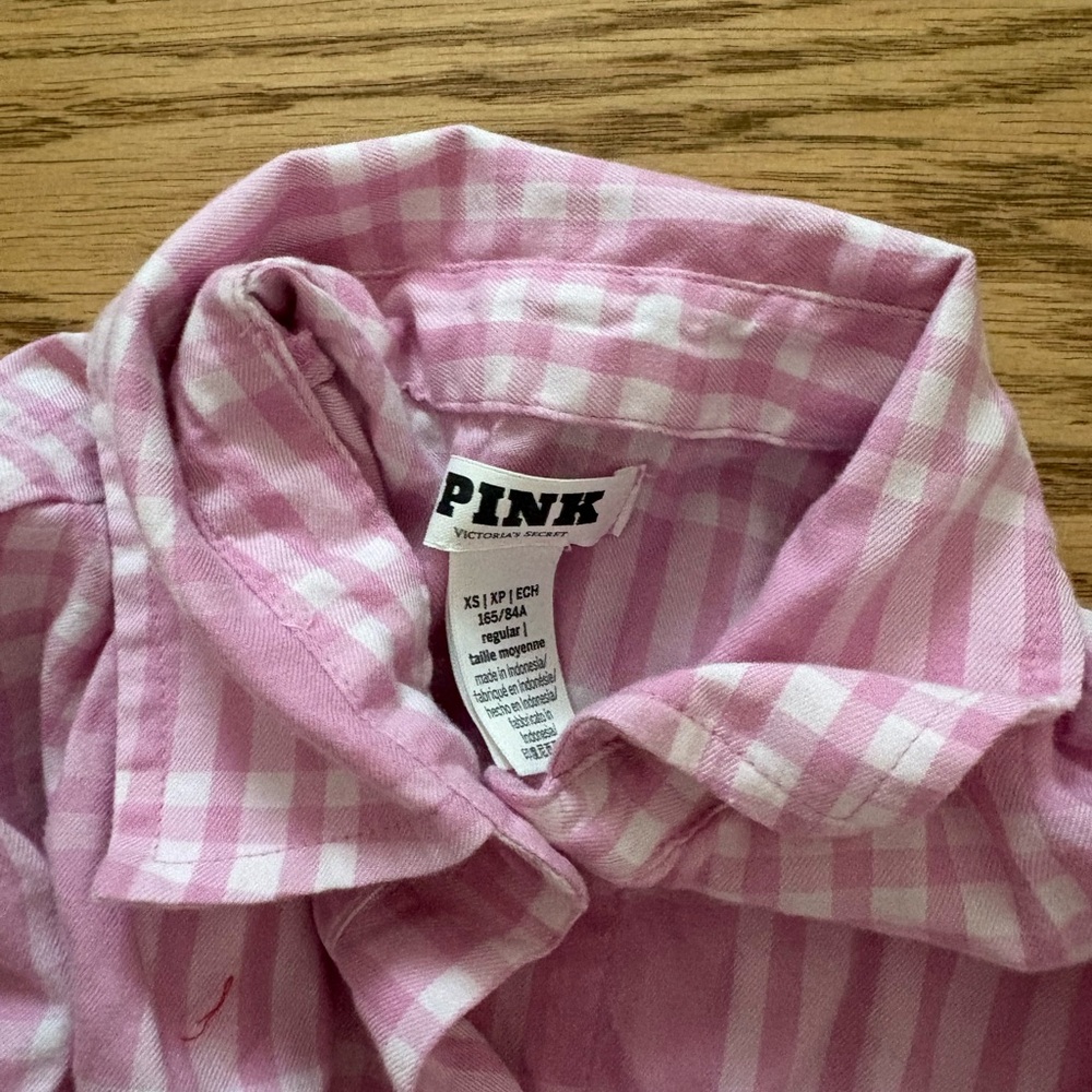 Pink gingham sleep set - Picture 3 of 3